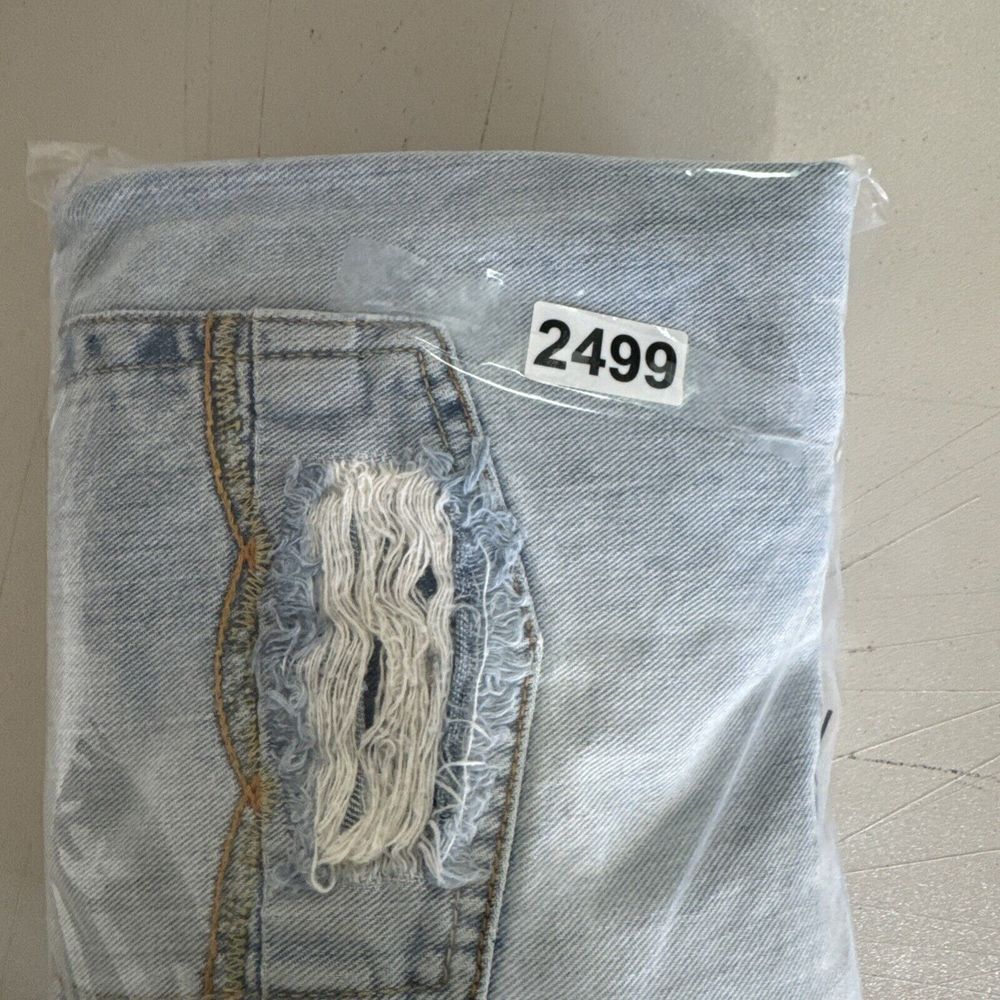 American Eagle‎ Jeans Mens Sz 34x34 (33x32) Low Loose Distressed Thrashed Grunge - Picture 13 of 13